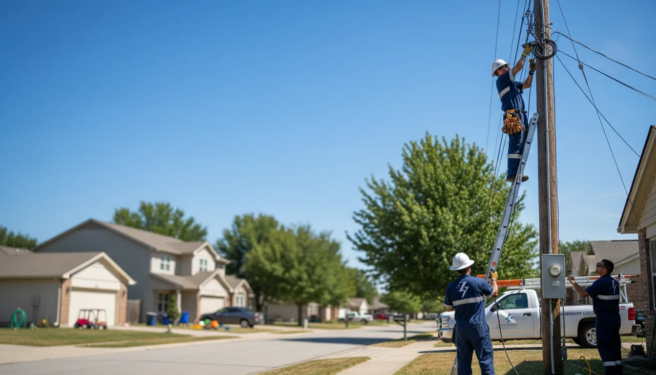 Residential electrician providing installation services in Stanchfield, MN